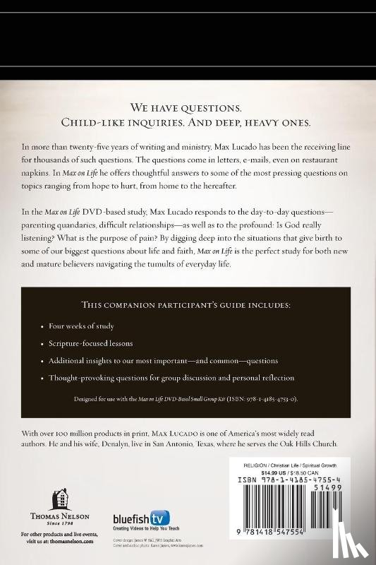 Lucado, Max - Max on Life Bible Study Participant's Guide