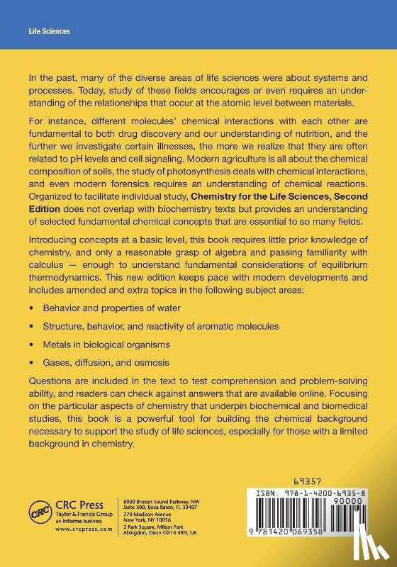 Sutton, Raul - Chemistry for the Life Sciences
