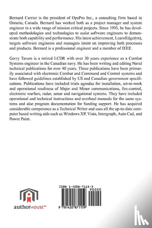 Carrier, Bernrad, Tarum, Gerry - Software Engineering Methodology