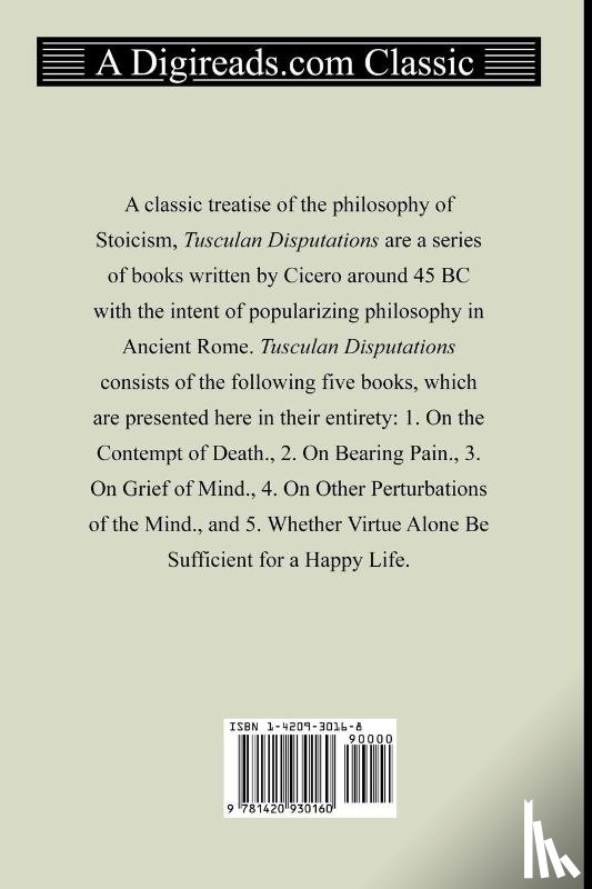 Cicero, Marcus Tullius - Tusculan Disputations