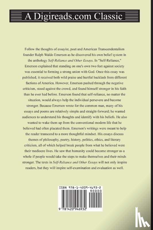 Emerson, Ralph Waldo - Self-Reliance and Other Essays