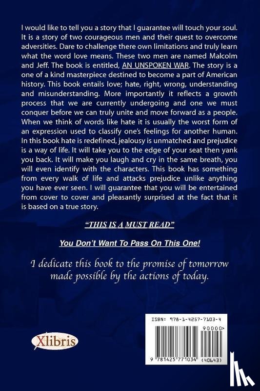 Charley, Eugene O - An Unspoken War