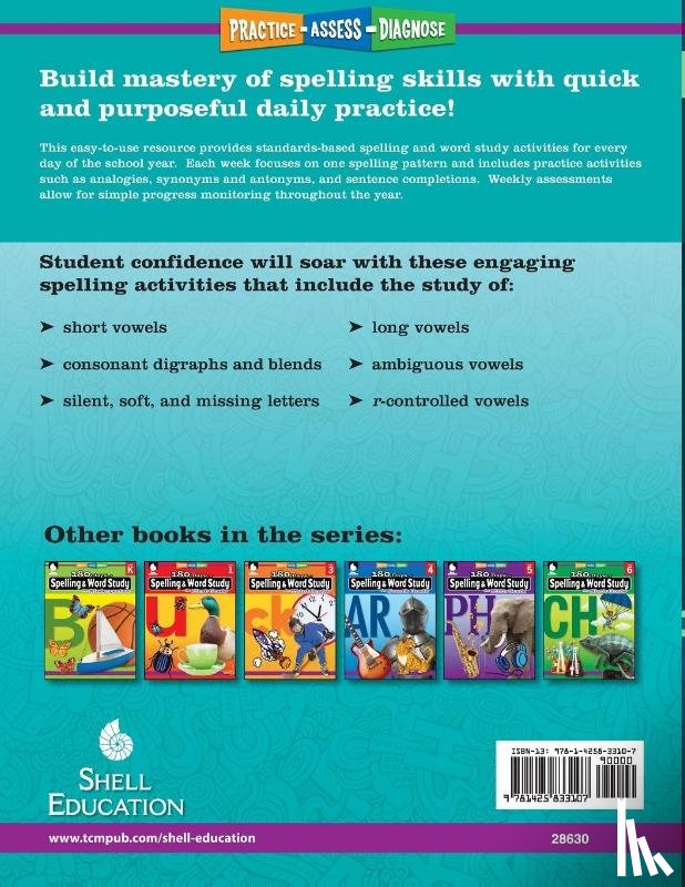 Pesez Rhoades, Shireen - 180 Days™: Spelling and Word Study for Second Grade