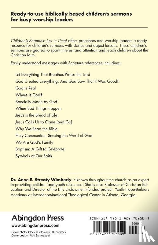 Wimberly, A. Streaty - Children's Sermons
