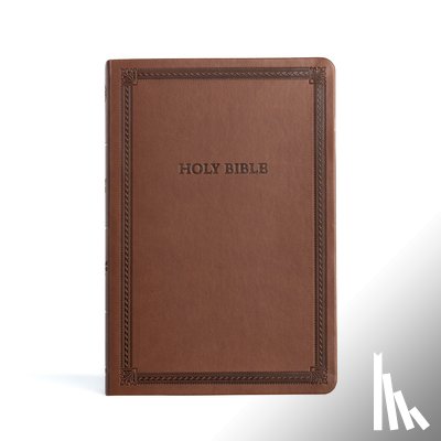 Csb Bibles by Holman - CSB Large Print Thinline Bible, Value Edition, Brown Leathertouch