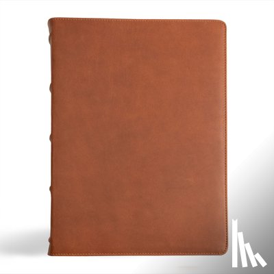 Csb Bibles by Holman - CSB Verse-By-Verse Reference Bible, Holman Handcrafted Collection, Marbled Tan Premium Calfskin