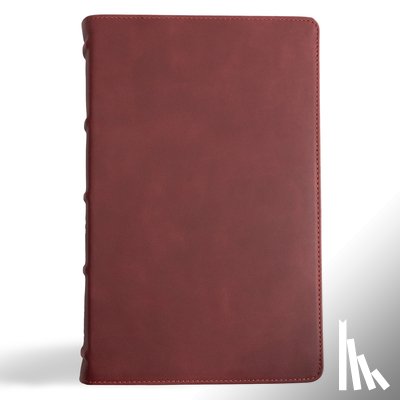 Csb Bibles by Holman - CSB Single-Column Personal Size Bible, Holman Handcrafted Collection, Marbled Burgundy Premium Calfskin
