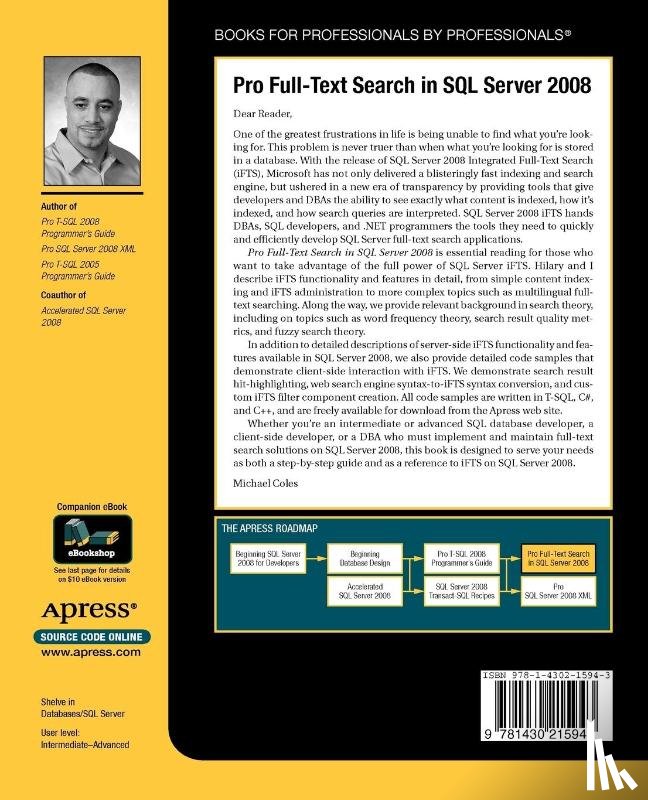 Cotter, Hilary, Coles, Michael - Pro Full-Text Search in SQL Server 2008