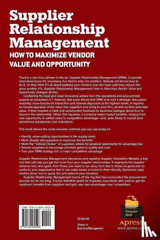 Easton, Stephen, Hales, Michael D., Schuh, Christian, Strohmer, Michael F. - Supplier Relationship Management