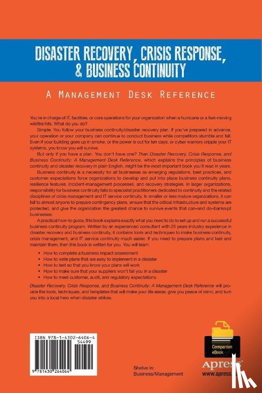 Watters, Jamie, Watters, Janet - Disaster Recovery, Crisis Response, and Business Continuity
