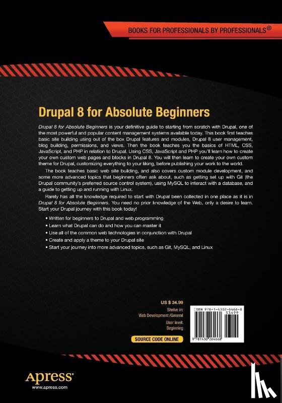 Barnett, James - Drupal 8 for Absolute Beginners