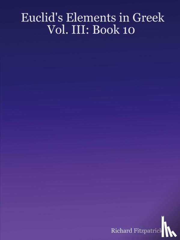 Fitzpatrick, Richard - Euclid's Elements in Greek