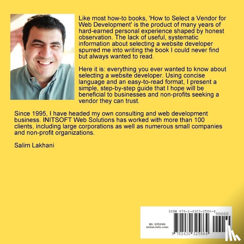 Lakhani, Salim - How to Select a Vendor for Web Development