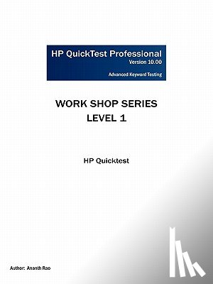 Rao, Ananth - HP Quicktest Professional Workshop Series