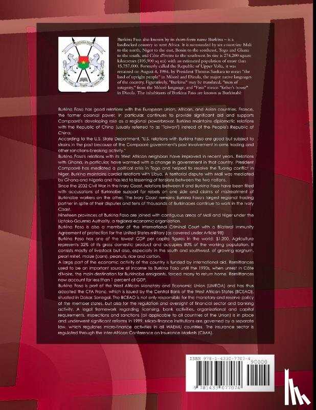 Ibp, Inc - Burkina Faso Mining Laws and Regulations Handbook Volume 1 Strategic Information and Basic Laws