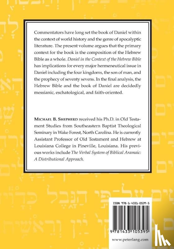 Shepherd, Michael B. - Daniel in the Context of the Hebrew Bible