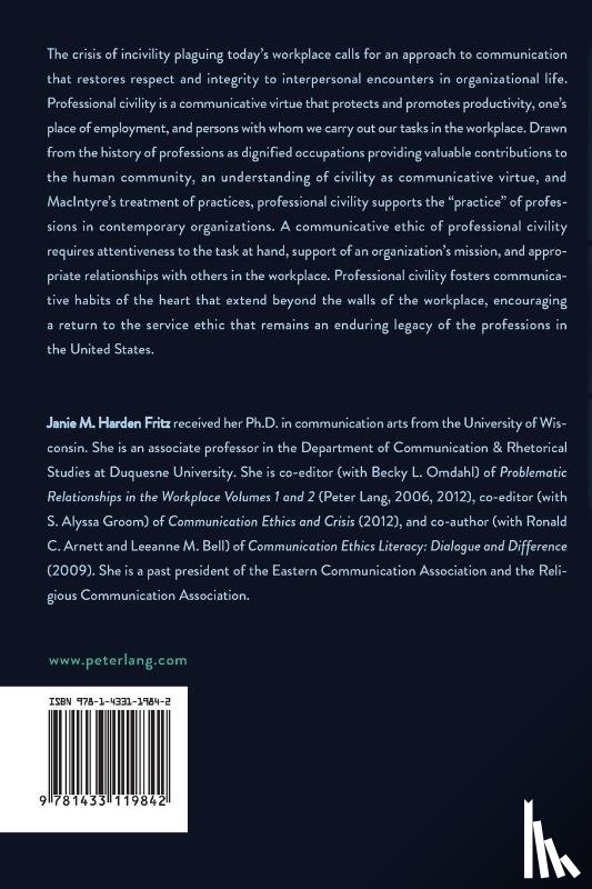 Fritz, Janie M. Harden - Professional Civility