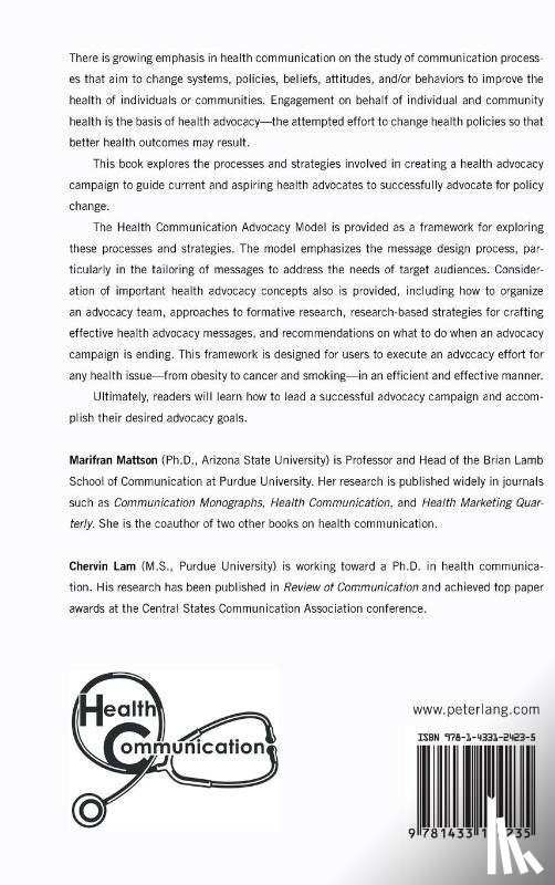 Mattson, Marifran, Lam, Chervin - Health Advocacy