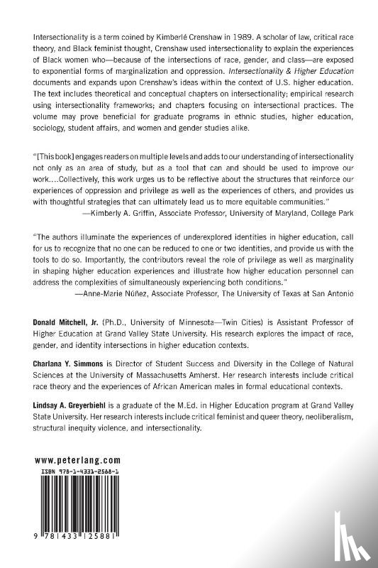 - Intersectionality & Higher Education