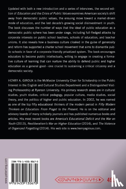 Giroux, Henry A. - Education and the Crisis of Public Values
