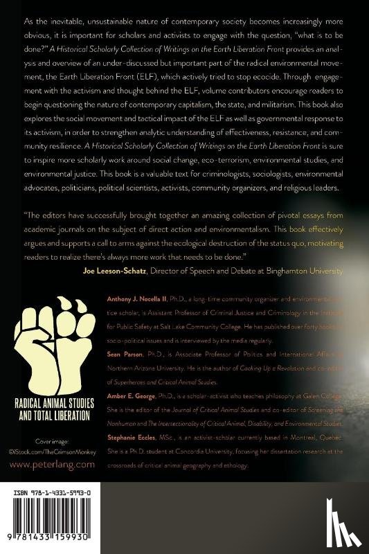  - A Historical Scholarly Collection of Writings on the Earth Liberation Front