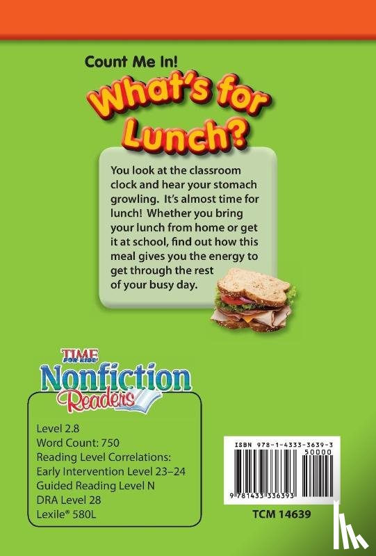 Greathouse, Lisa - Count Me In! What's for Lunch?