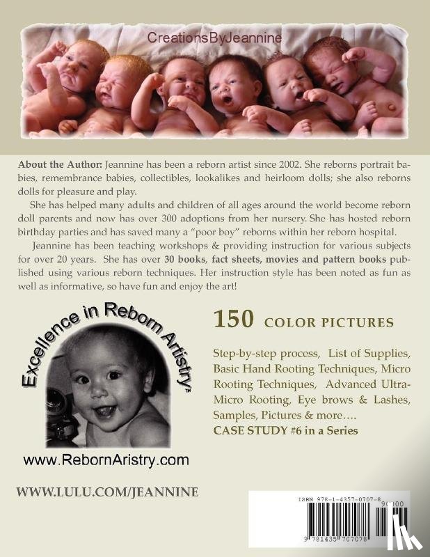 Holper, Founder Jeannine M. - Realistic Hair for Reborn Dolls & Kits: Hand Rooting Techniques Excellence in Reborn Artistry Series