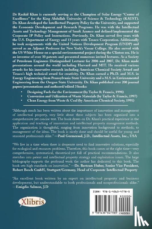 Khan, M Rashidph D - Innovation, Intellectual Properties for Business Development