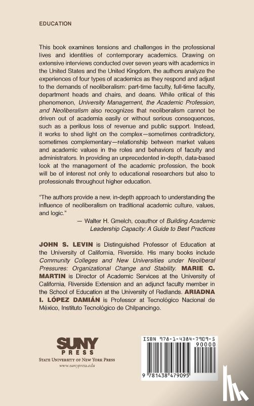Levin, John S., Martin, Marie C., López Damián, Ariadna I. - University Management, the Academic Profession, and Neoliberalism