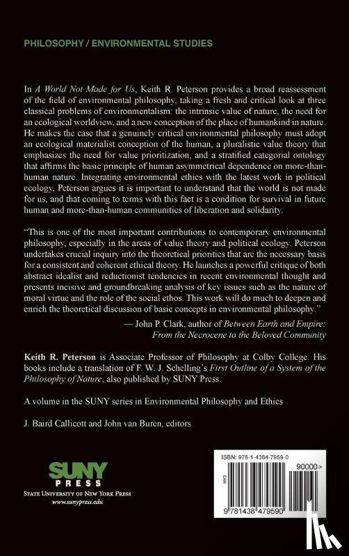 Peterson, Keith R. - A World Not Made for Us