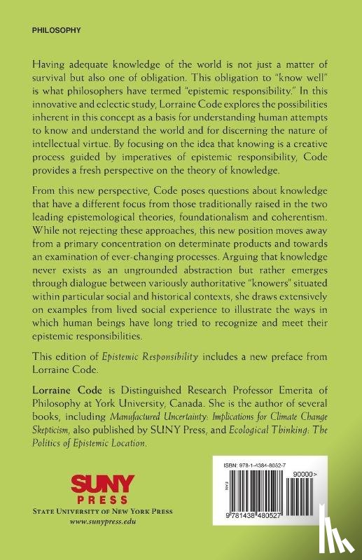Code, Lorraine - Epistemic Responsibility