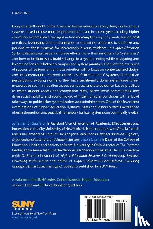  - Higher Education Systems Redesigned