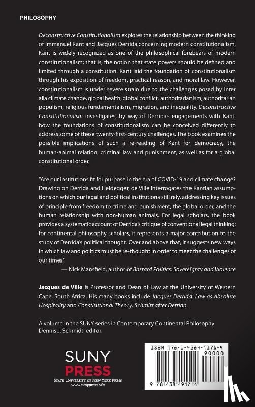 Ville, Jacques de - Deconstructive Constitutionalism
