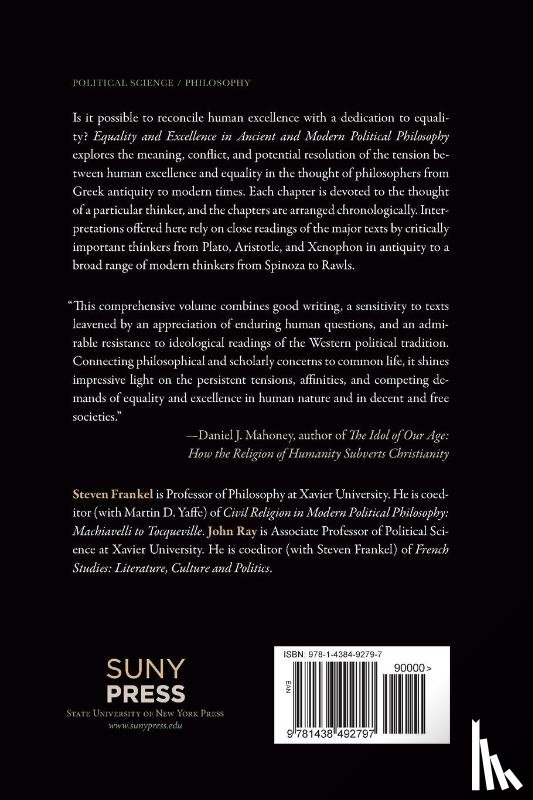  - Equality and Excellence in Ancient and Modern Political Philosophy