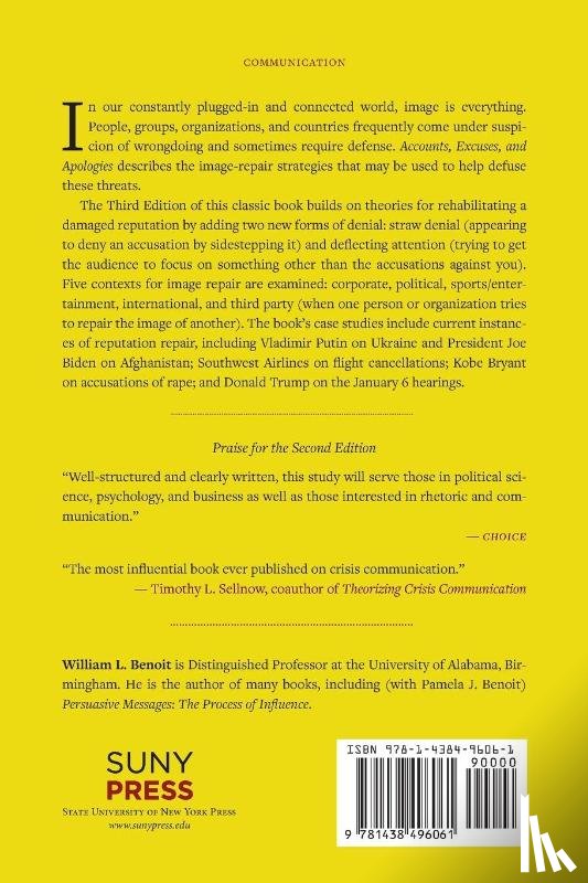 Benoit, William L. - Accounts, Excuses, and Apologies