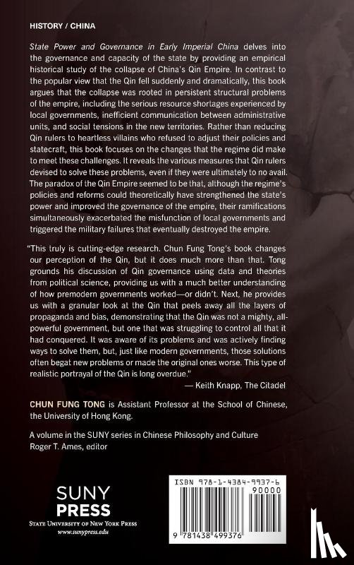Tong, Chun Fung - State Power and Governance in Early Imperial China