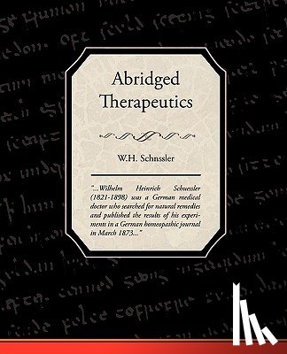 Schnssler, W H - Abridged Therapeutics