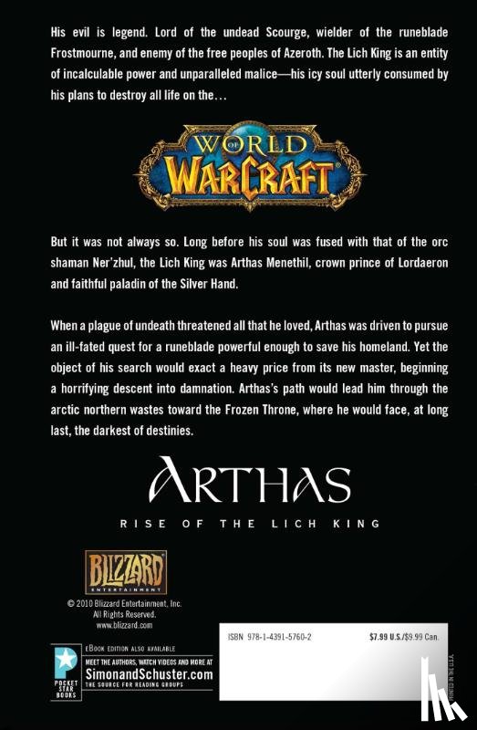 Golden, Christie - World of Warcraft: Arthas