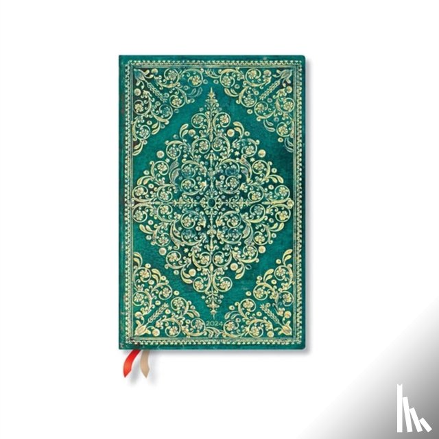 Paperblanks - Oceania (Diamond Rosette) Maxi Horizontal 12-month Dayplanner 2024 (Elastic Band Closure)
