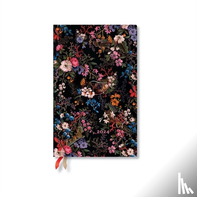 Paperblanks - Floralia (William Kilburn) Maxi Vertical 12-month Dayplanner 2024 (Elastic Band Closure)