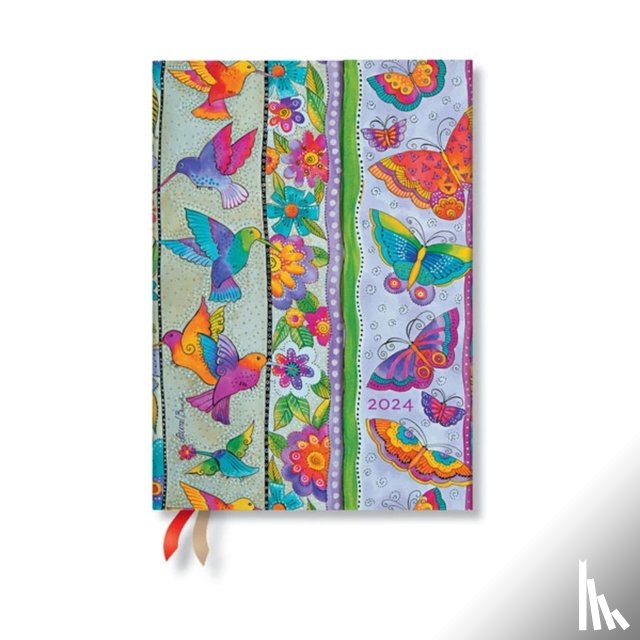 Paperblanks - Hummingbirds & Flutterbyes (Playful Creations) Midi 12-month Day-at-a-Time Dayplanner 2024