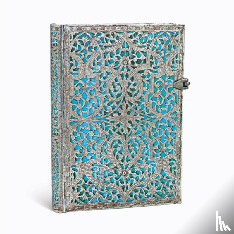 Paperblanks - Maya Blue (Silver Filigree Collection) Midi Lined Hardcover Journal