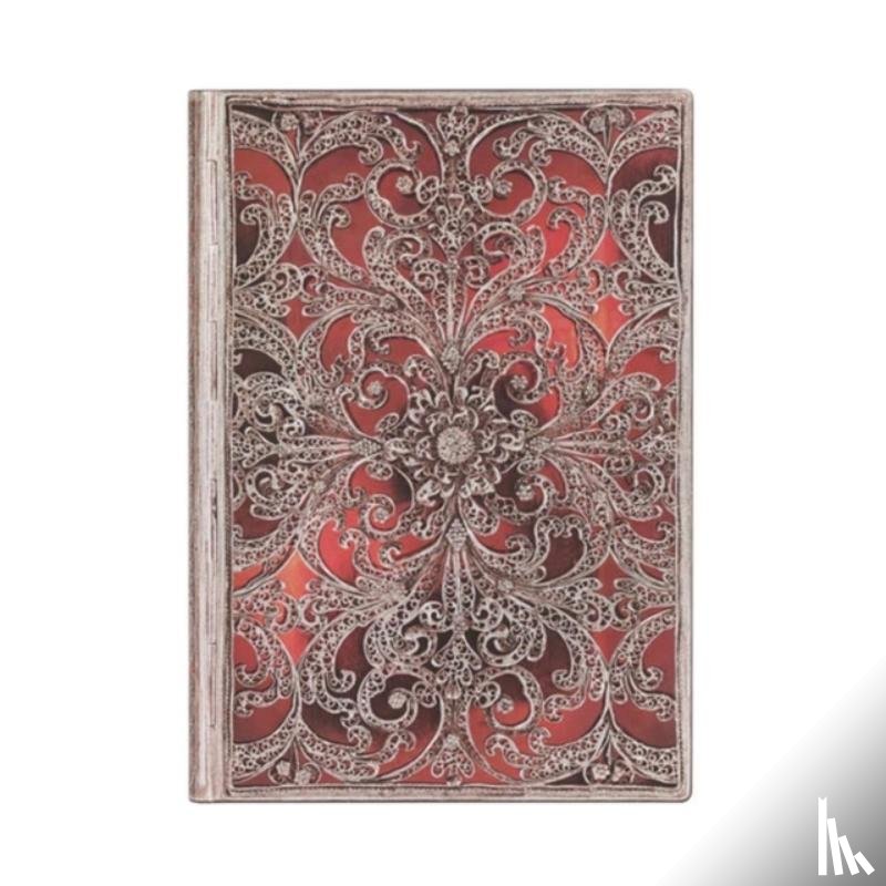 Paperblanks - Garnet (Silver Filigree Collection) Midi Lined Softcover Flexi Journal
