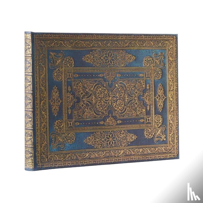 Paperblanks - Blue Luxe Guest Book Unlined Hardcover Guest Book, 144pg, 120gsm by Paperblanks (Luxe Design)
