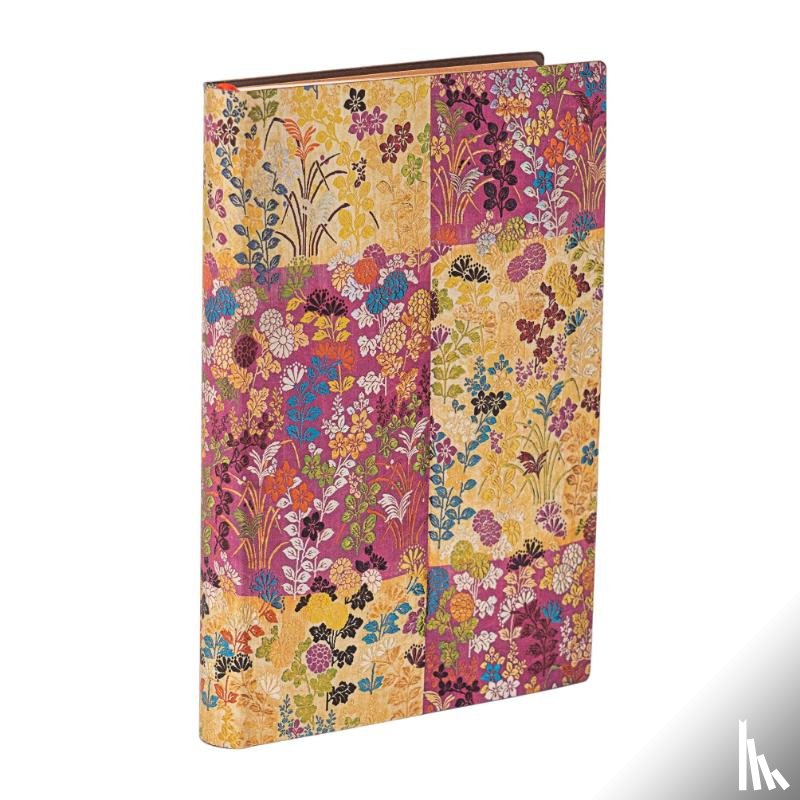 Paperblanks - Kara-ori Pink (Japanese Kimono) Mini Lined Softcover Flexi Journal (Elastic Band Closure)