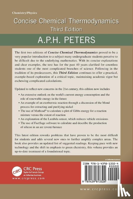 Peters, A.P.H. (Hogeschool Zuyd - Concise Chemical Thermodynamics