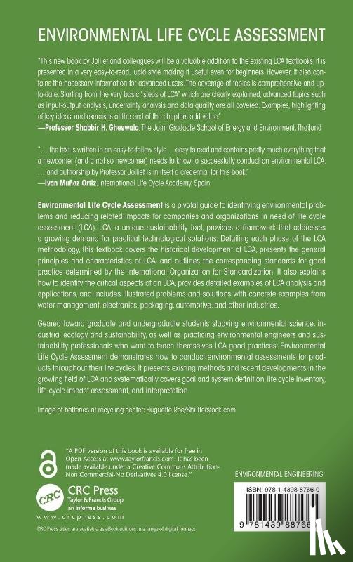 Jolliet, Olivier, Saade-Sbeih, Myriam, Shaked, Shanna, Jolliet, Alexandre - Environmental Life Cycle Assessment