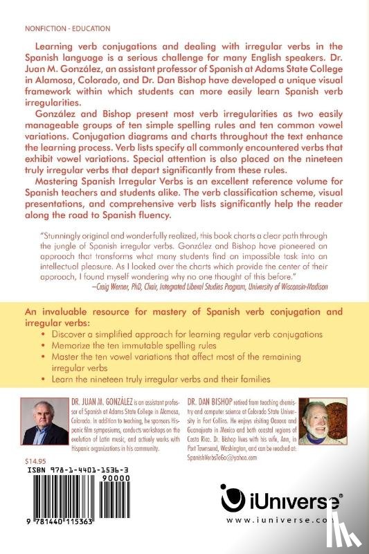 Gonzalez, Dr Juan M, Bishop, Dan - Mastering Spanish Irregular Verbs