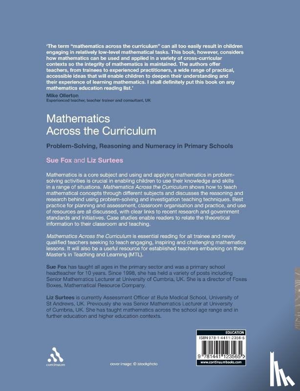 Fox, Dr Sue, Surtees, Liz - Mathematics Across the Curriculum