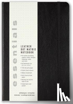 Peter Pauper Press, Inc - Essentials Lg Blk Dot Mtx Leather